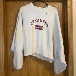 White Nike Arkansas Women’s Oversized Sweatshirt
